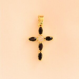 Black cross necklace